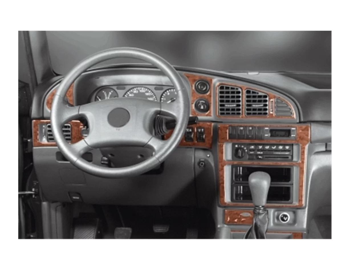 Ssangyong Musso 04.96-12.99 3D Interior Dashboard Trim Kit Dash Trim Dekor 17-Parts - 1 - Interior Dash Trim Kit