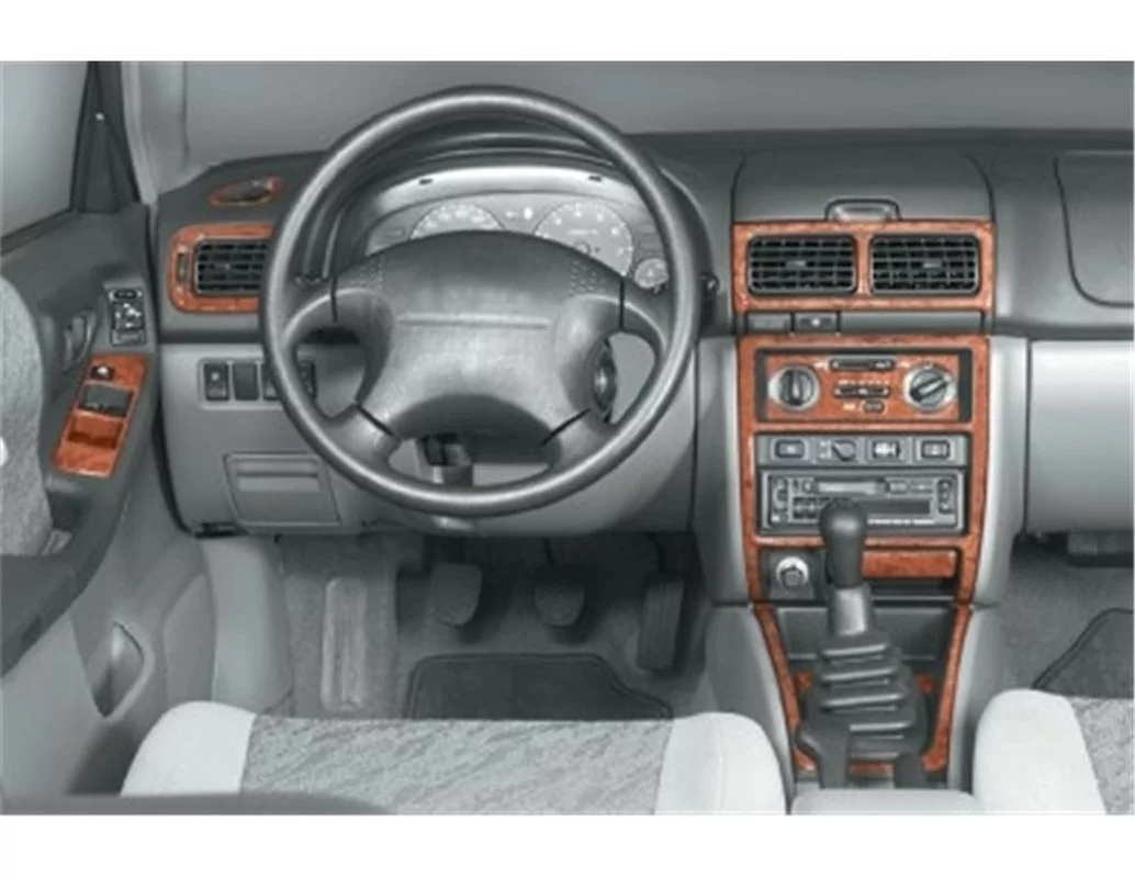 Subaru Forester 09.97-12.07 3D Interior Dashboard Trim Kit Dash Trim Dekor 13-Parts - 1 - Interior Dash Trim Kit