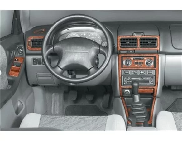 Subaru Forester 09.97-12.07 3D Interior Dashboard Trim Kit Dash Trim Dekor 13-Parts - 1 - Interior Dash Trim Kit
