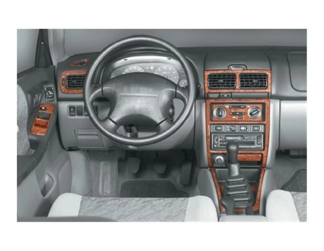 Subaru Forester 09.97-12.07 3D Interior Dashboard Trim Kit Dash Trim Dekor 13-Parts - 1 - Interior Dash Trim Kit
