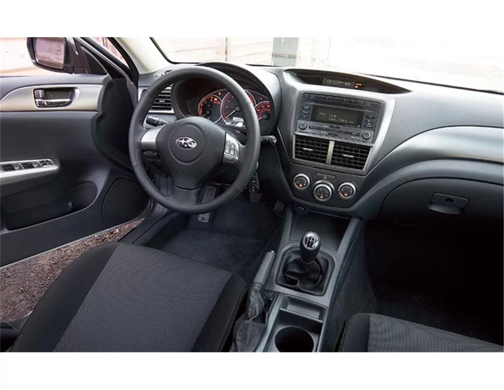 Subaru Impreza 01.2007 3D Interior Dashboard Trim Kit Dash Trim Dekor 22-Parts - 1 - Interior Dash Trim Kit