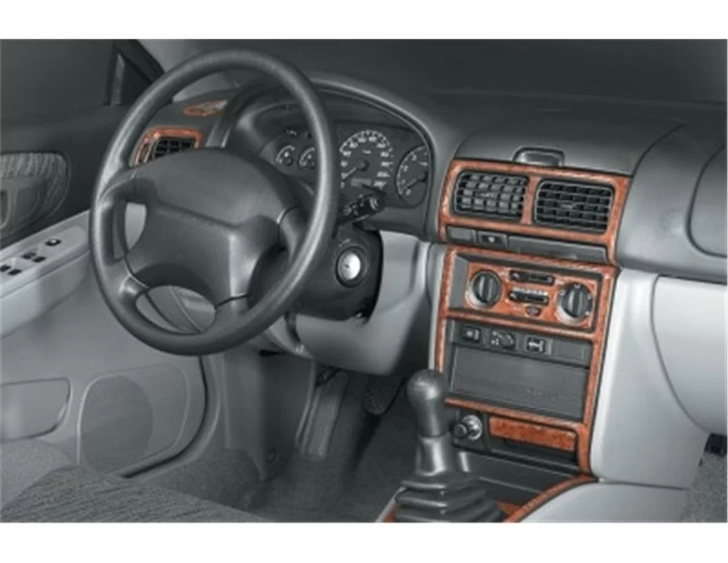 Subaru Impreza 10.98-12.00 3D Interior Dashboard Trim Kit Dash Trim Dekor 13-Parts - 1 - Interior Dash Trim Kit