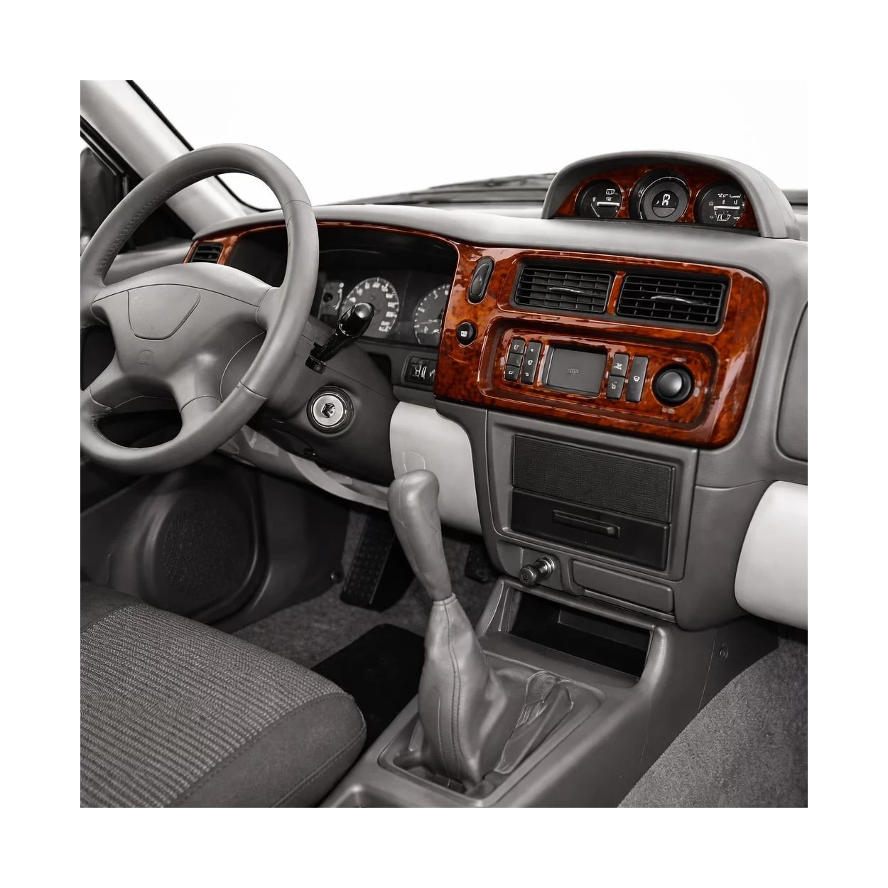 Mitsubishi Pajero Sport 05.2002 3D Interior Dashboard Trim Kit Dash Trim Dekor 9-Parts