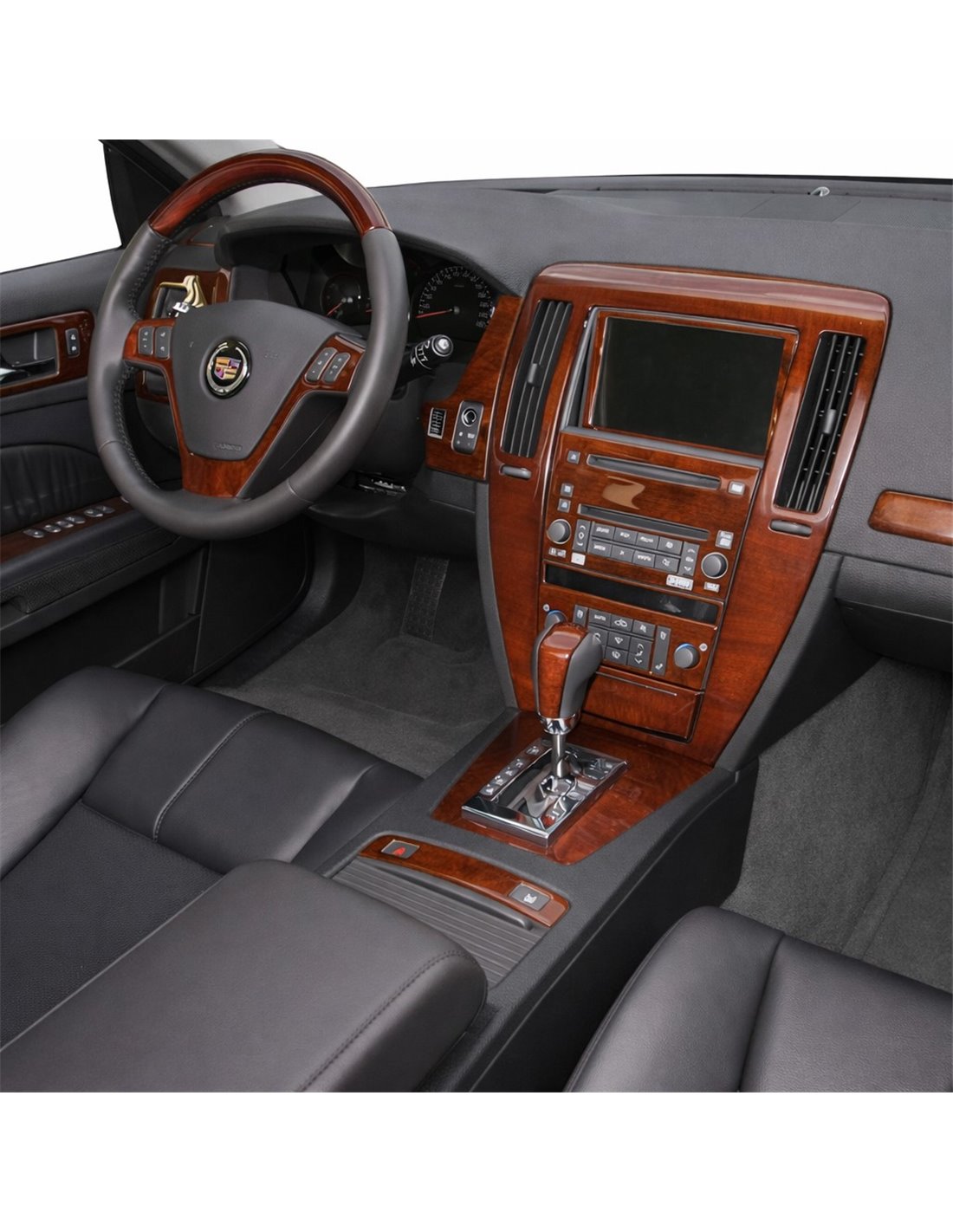 Cadillac STS 2008-2012 Full Set, With NAVI, Without NAVI Interior BD Dash Trim Kit