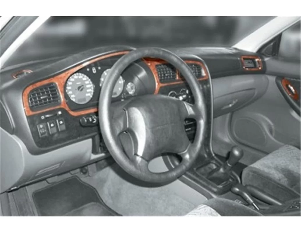 Subaru Legacy 04.99-12.04 3D Interior Dashboard Trim Kit Dash Trim Dekor 10-Parts - 1 - Interior Dash Trim Kit