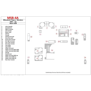 Mitsubishi Pajero/Montero 2000-2006 OEM Compliance Interior BD Dash Trim Kit 2