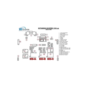 Mitsubishi Pajero/Montero 2000-2006 OEM Compliance Interior BD Dash Trim Kit