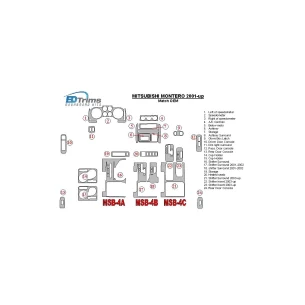 Mitsubishi Pajero/Montero 2000-2006 OEM Compliance Interior BD Dash Trim Kit