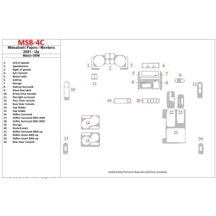 Mitsubishi Pajero/Montero 2000-2006 OEM Compliance Interior BD Dash Trim Kit