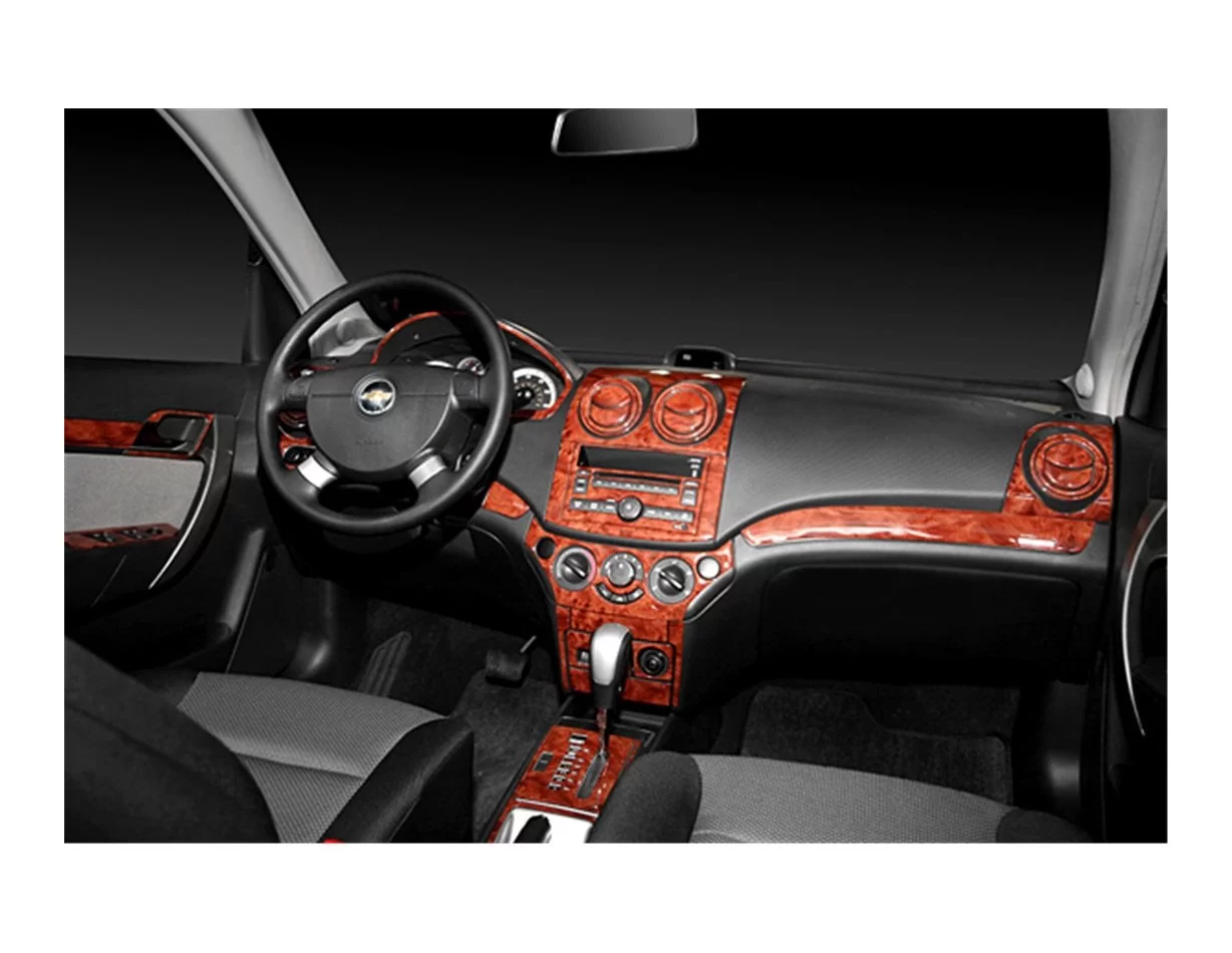 Chevrolet Aveo 02.2006 3D Interior Dashboard Trim Kit Dash Trim Dekor 21-Parts - 1 - Interior Dash Trim Kit