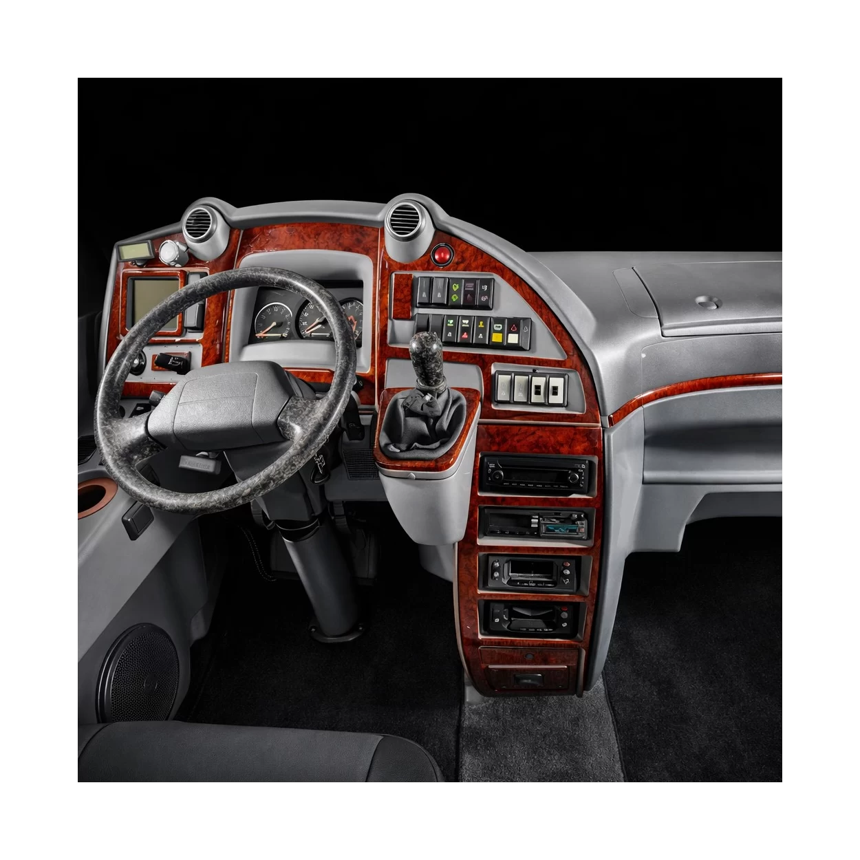 Mitsubishi Temsa Prestige 09.2010 3D Interior Dashboard Trim Kit Dash Trim Dekor 7-Parts