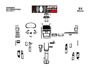 Subaru XV Crosstrek 2012-2017 3D Interior Dashboard Trim Kit Dash Trim Dekor 51-Parts