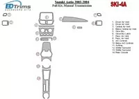 Suzuki Aerio 2003-2004 Full Set, Manual Gear Box Interior BD Dash Trim Kit - 1 - Interior Dash Trim Kit Suzuki Aerio 2003-2004 Full Set, Manual Gear Box Interior BD Dash Trim Kit - 1 - Interior Dash Trim Kit