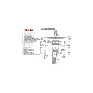 Nissan 300ZX 1990-1996 Basic Set Interior BD Dash Trim Kit
