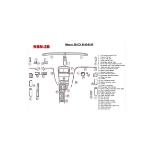 Nissan 300ZX 1990-1996 Full Set Interior BD Dash Trim Kit