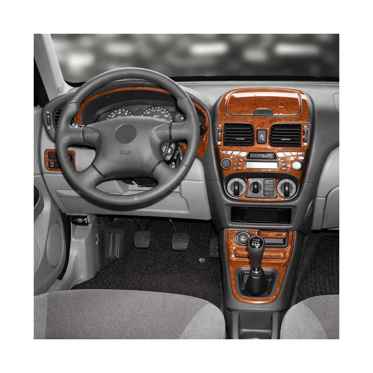 Nissan Almera Sedan 04.00-02.03 3D Interior Dashboard Trim Kit Dash Trim Dekor 16-Parts