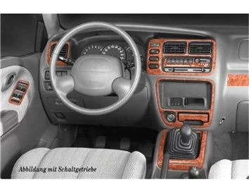 Suzuki Grand vitara 4x4 03.98-08.05 3D Interior Dashboard Trim Kit Dash Trim Dekor 16-Parts - 1 - Interior Dash Trim Kit