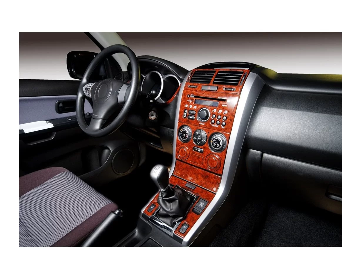 Suzuki Grand vitara 4x4 09.2005 3D Interior Dashboard Trim Kit Dash Trim Dekor 12-Parts - 1 - Interior Dash Trim Kit