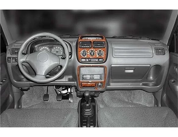 Suzuki Ignis 10.00-10.03 3D Interior Dashboard Trim Kit Dash Trim Dekor 5-Parts - 1 - Interior Dash Trim Kit