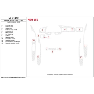 Nissan Altima 1998-2001 Full Set, OEM Compliance, 13 Parts set Interior BD Dash Trim Kit