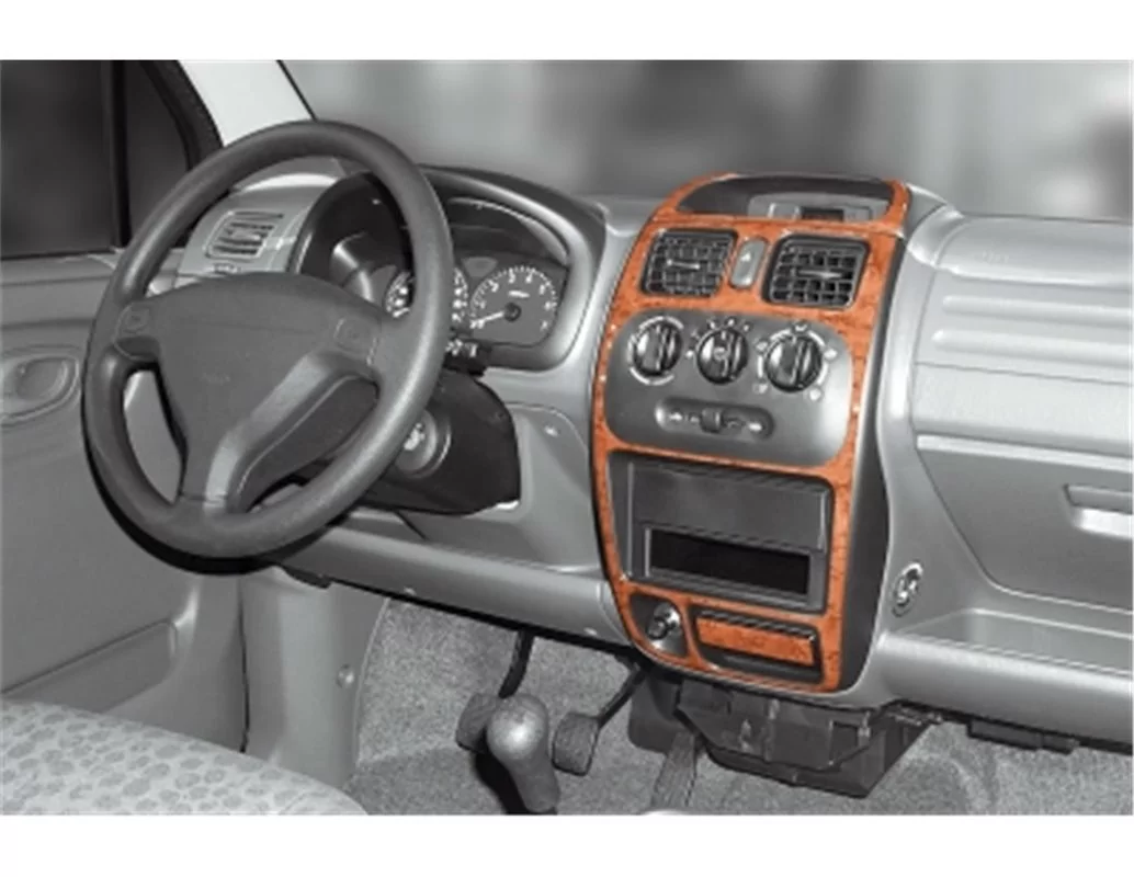 Suzuki Wagon R 10.00-12.02 3D Interior Dashboard Trim Kit Dash Trim Dekor 3-Parts - 1 - Interior Dash Trim Kit