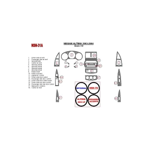 Nissan Altima 2003-2004 Basic Set Interior BD Dash Trim Kit 2