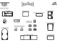 Chevrolet Blazer 01.1995 3D Interior Dashboard Trim Kit Dash Trim Dekor 17-Parts - 2 - Interior Dash Trim Kit Chevrolet Blazer 01.1995 3D Interior Dashboard Trim Kit Dash Trim Dekor 17-Parts - 2 - Interior Dash Trim Kit