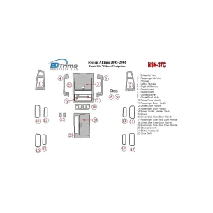 Nissan Altima 2005-2006 Basic Set Interior BD Dash Trim Kit