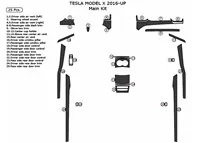 TESLA MODEL X 2016-UP 3D Interior Dashboard Trim Kit Dash Trim Dekor 25-Parts - 2 - Interior Dash Trim Kit TESLA MODEL X 2016-UP 3D Interior Dashboard Trim Kit Dash Trim Dekor 25-Parts - 2 - Interior Dash Trim Kit