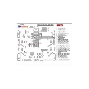 Nissan Armada 2004-2007 Full Set Interior BD Dash Trim Kit