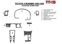 Toyota 4 Runner 1996-1998 Automatic Gearbox, 4WD, OEM Compliance, 10 Parts set Interior BD Dash Trim Kit - 1 - Interior Dash Tri Toyota 4 Runner 1996-1998 Automatic Gearbox, 4WD, OEM Compliance, 10 Parts set Interior BD Dash Trim Kit - 1 - Interior Dash Tri