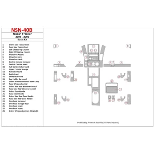 Nissan Frontier 2005-UP Basic Set Interior BD Dash Trim Kit 2