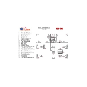 Nissan Frontier 2005-UP Basic Set Interior BD Dash Trim Kit
