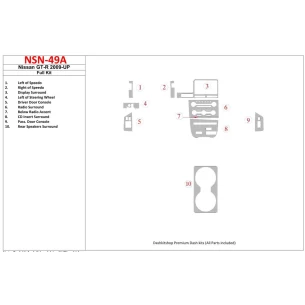 Nissan GT-R 2009-UP Full Set Interior BD Dash Trim Kit 2