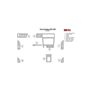 Nissan Maxima 1985-1988 Full Set Interior BD Dash Trim Kit