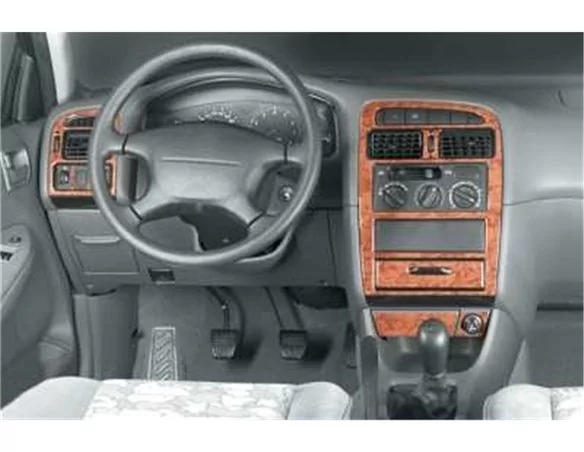 Toyota Avensis 01.03-12.05 3D Interior Dashboard Trim Kit Dash Trim Dekor 9-Parts - 1 - Interior Dash Trim Kit