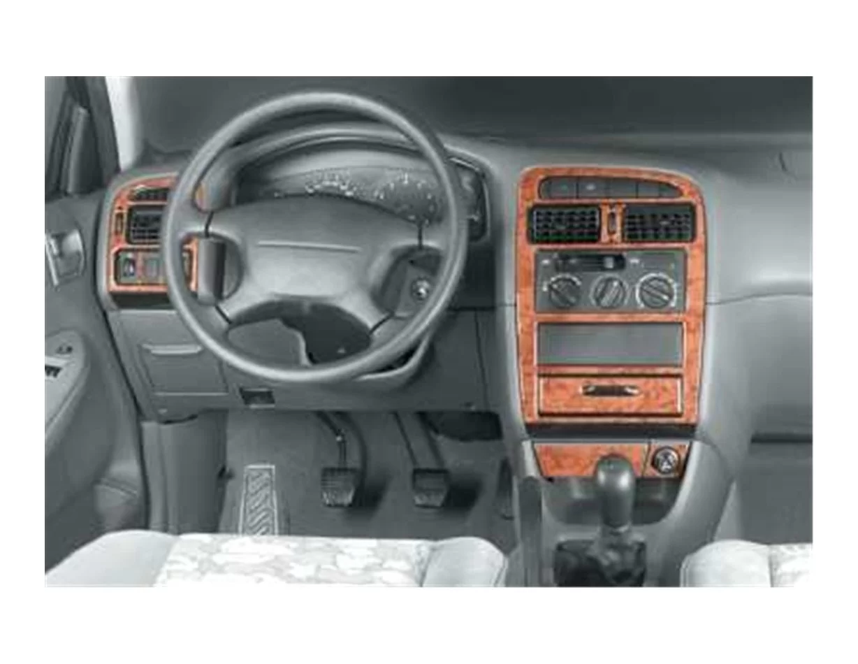 Toyota Avensis 01.03-12.05 3D Interior Dashboard Trim Kit Dash Trim Dekor 9-Parts - 1 - Interior Dash Trim Kit