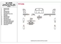 Toyota Camry 2002-2004 Basic Set, Without NAVI system, Without OEM Interior BD Dash Trim Kit - 1 - Interior Dash Trim Kit Toyota Camry 2002-2004 Basic Set, Without NAVI system, Without OEM Interior BD Dash Trim Kit - 1 - Interior Dash Trim Kit