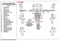 Toyota Camry 2005-2006 Full Set, Automatic Gear, With NAVI system, Without OEM Interior BD Dash Trim Kit - 1 - Interior Dash Tri Toyota Camry 2005-2006 Full Set, Automatic Gear, With NAVI system, Without OEM Interior BD Dash Trim Kit - 1 - Interior Dash Tri