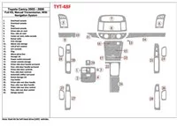 Toyota Camry 2005-2006 Full Set, Manual Gear Box, With NAVI system, Without OEM Interior BD Dash Trim Kit - 1 - Interior Dash Tr Toyota Camry 2005-2006 Full Set, Manual Gear Box, With NAVI system, Without OEM Interior BD Dash Trim Kit - 1 - Interior Dash Tr