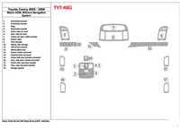 Toyota Camry 2005-2006 OEM Compliance, Without NAVI system Interior BD Dash Trim Kit - 1 - Interior Dash Trim Kit Toyota Camry 2005-2006 OEM Compliance, Without NAVI system Interior BD Dash Trim Kit - 1 - Interior Dash Trim Kit