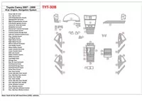 Toyota Camry 2007-2010 Full Set, 4 Cyl With NAVI Interior BD Dash Trim Kit - 1 - Interior Dash Trim Kit Toyota Camry 2007-2010 Full Set, 4 Cyl With NAVI Interior BD Dash Trim Kit - 1 - Interior Dash Trim Kit