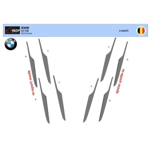 BMW X1 F48 ab 2015 3D Interior Dashboard Trim Kit Dash Trim Dekor 4-Parts