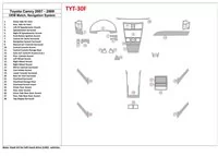 Toyota Camry 2007-2010 Full Set, With OEM Wood Kit, With NAVI Interior BD Dash Trim Kit - 1 - Interior Dash Trim Kit Toyota Camry 2007-2010 Full Set, With OEM Wood Kit, With NAVI Interior BD Dash Trim Kit - 1 - Interior Dash Trim Kit