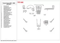 Toyota Camry 2007-2010 Full Set, With OEM Wood Kit, Without NAVI Interior BD Dash Trim Kit - 1 - Interior Dash Trim Kit Toyota Camry 2007-2010 Full Set, With OEM Wood Kit, Without NAVI Interior BD Dash Trim Kit - 1 - Interior Dash Trim Kit