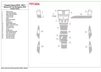Toyota Camry 2010-2011 manual climate control, Without NAVI Interior BD Dash Trim Kit - 1 - Interior Dash Trim Kit Toyota Camry 2010-2011 manual climate control, Without NAVI Interior BD Dash Trim Kit - 1 - Interior Dash Trim Kit