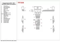 Toyota Camry 2010-2011 SE Sport Model, Without NAVI Interior BD Dash Trim Kit - 1 - Interior Dash Trim Kit Toyota Camry 2010-2011 SE Sport Model, Without NAVI Interior BD Dash Trim Kit - 1 - Interior Dash Trim Kit