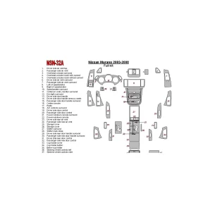 Nissan Murano 2003-2008 Full Set Interior BD Dash Trim Kit