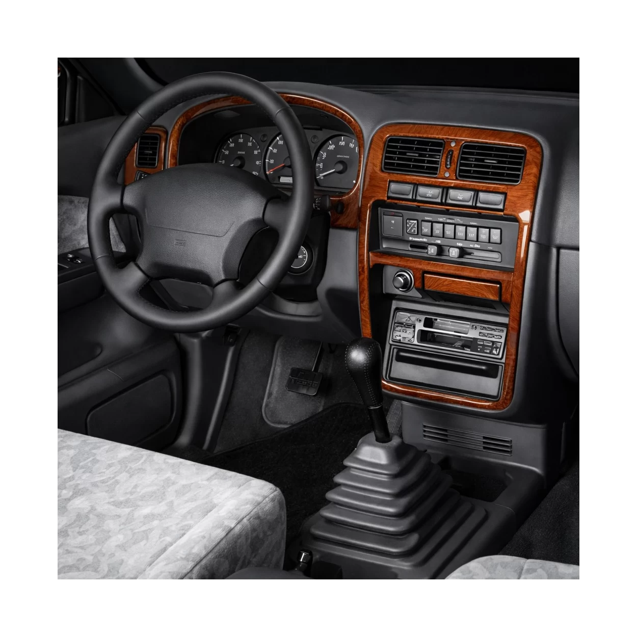 Nissan Navara D22 Pick-up 04.98-08.99 3D Interior Dashboard Trim Kit Dash Trim Dekor 7-Parts