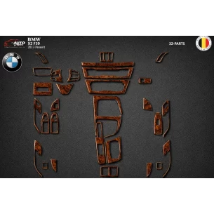 BMW X2 F39 From 2019 3D Interior Dashboard Trim Kit Dash Trim Dekor 32-Parts